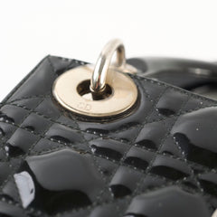 Dior Lady Dior Mini Patent Black