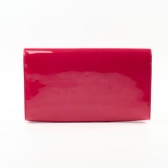 Saint Laurent Patent Clutch Pink