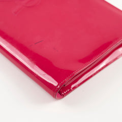 Saint Laurent Patent Clutch Pink
