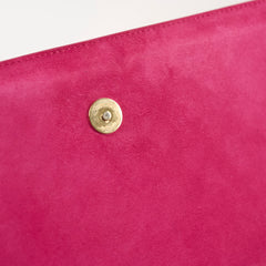 Saint Laurent Patent Clutch Pink