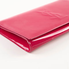 Saint Laurent Patent Clutch Pink