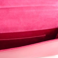 Saint Laurent Patent Clutch Pink