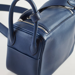 Hermès Mini Lindy Swift Verso Bleu Navy/Bleu Frida - Z Stamp
