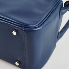 Hermès Mini Lindy Swift Verso Bleu Navy/Bleu Frida - Z Stamp