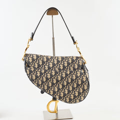 Christian Dior Oblique Saddle Bag Medium Navy