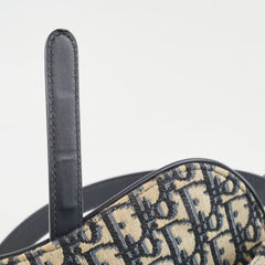 Christian Dior Oblique Saddle Bag Medium Navy