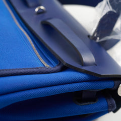 Hermes Herbag 31 Zip Bag Canvas/Hunter Leather Bleu Billard/Bleu Saphir SHW Stamp Z