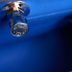 Hermes Herbag 31 Zip Bag Canvas/Hunter Leather Bleu Billard/Bleu Saphir SHW Stamp Z