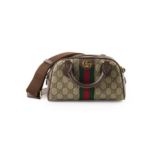 Gucci Mini Ophidia Boston Bag Brown