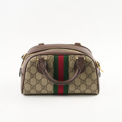 Gucci Mini Ophidia Boston Bag Brown