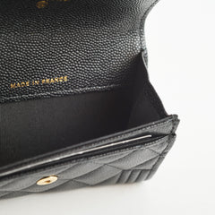 Chanel Boy Caviar Black Card Holder