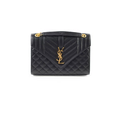 Saint Laurent Medium Envelope Quilted Black