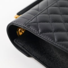 Saint Laurent Medium Envelope Quilted Black