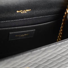 Saint Laurent Medium Envelope Quilted Black