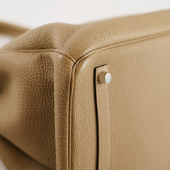 Hermès Hermes Birkin 35 Togo Gris Tourterelle N Square Stamp