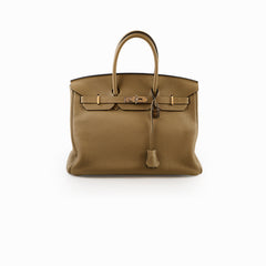 Hermès Hermes Birkin 35 Togo Gris Tourterelle N Square Stamp