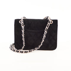 Chanel Single Velvet Flap Black