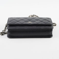 Chanel Classic Wallet On Chain WOC caviar Black