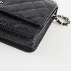 Chanel Classic Wallet On Chain WOC caviar Black