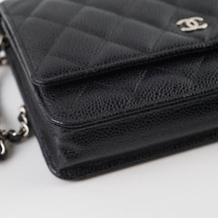 Chanel Classic Wallet On Chain WOC caviar Black