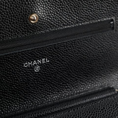 Chanel Classic Wallet On Chain WOC caviar Black