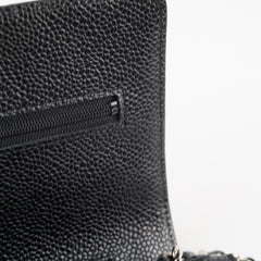 Chanel Classic Wallet On Chain WOC caviar Black