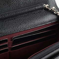 Chanel Classic Wallet On Chain WOC caviar Black