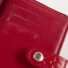 Louis Vuitton Vernis Portefeuille Viennois Wallet Red