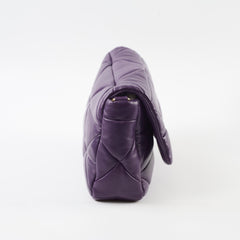 Prada Padded Nappa Quilted Patchwork System Shoulder Bag Purple
