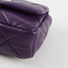 Prada Padded Nappa Quilted Patchwork System Shoulder Bag Purple
