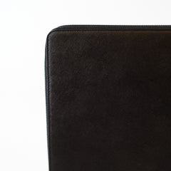 Prada Saffiano Leather Zip Document Case Black
