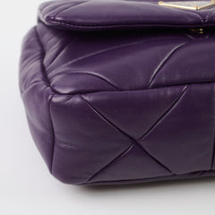 Prada Padded Nappa Quilted Patchwork System Shoulder Bag Purple