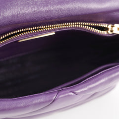 Prada Padded Nappa Quilted Patchwork System Shoulder Bag Purple