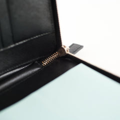 Prada Saffiano Leather Zip Document Case Black
