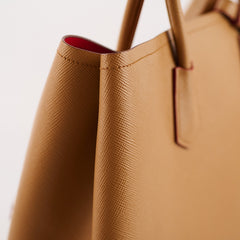Prada Cuir Double Bag Caramel