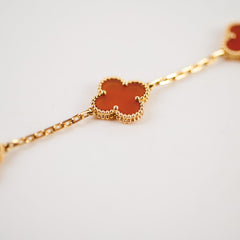 Van Cleef & Arpels Vintage Alhambra 5 Motif Bracelet Carnelian (2026)