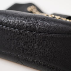 Chanel Grained Calfskin Shopping Bag Large Black Microchip