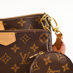 Louis Vuitton Multi Pochette Monogram (Pink Strap)