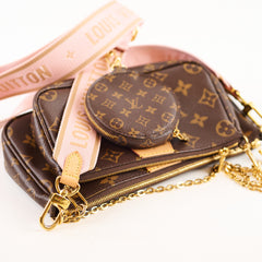 Louis Vuitton Multi Pochette Monogram (Pink Strap)