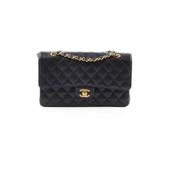 Chanel Medium/Large Quilted Classic Flap Caviar Black (Microchipped)