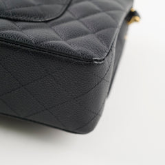 Chanel Medium/Large Quilted Classic Flap Caviar Black (Microchipped)