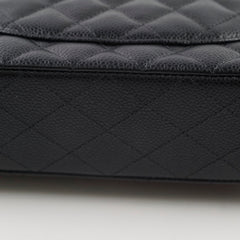 Chanel Medium/Large Quilted Classic Flap Caviar Black (Microchipped)