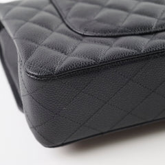 Chanel Medium/Large Quilted Classic Flap Caviar Black (Microchipped)