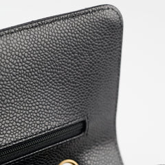 Chanel Medium/Large Quilted Classic Flap Caviar Black (Microchipped)