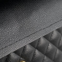 Chanel Medium/Large Quilted Classic Flap Caviar Black (Microchipped)