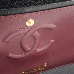 Chanel Medium/Large Quilted Classic Flap Caviar Black (Microchipped)