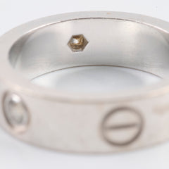 Cartier Love Ring with 3 Diamonds White Gold (Size 53)