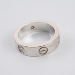 Cartier Love Ring with 3 Diamonds White Gold (Size 53)