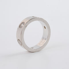 Cartier Love Ring with 3 Diamonds White Gold (Size 53)