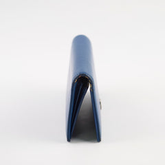 Chanel Bifold Yen Wallet Leather Blue